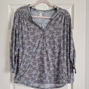HM Floral Print Women's Top - Blue.XL